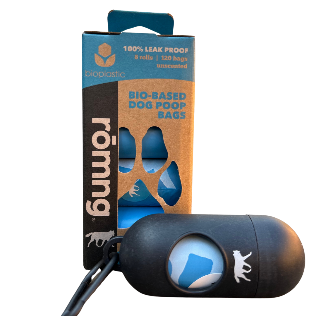Bio-based Dog Poop Bags with Bamboo Dispenser