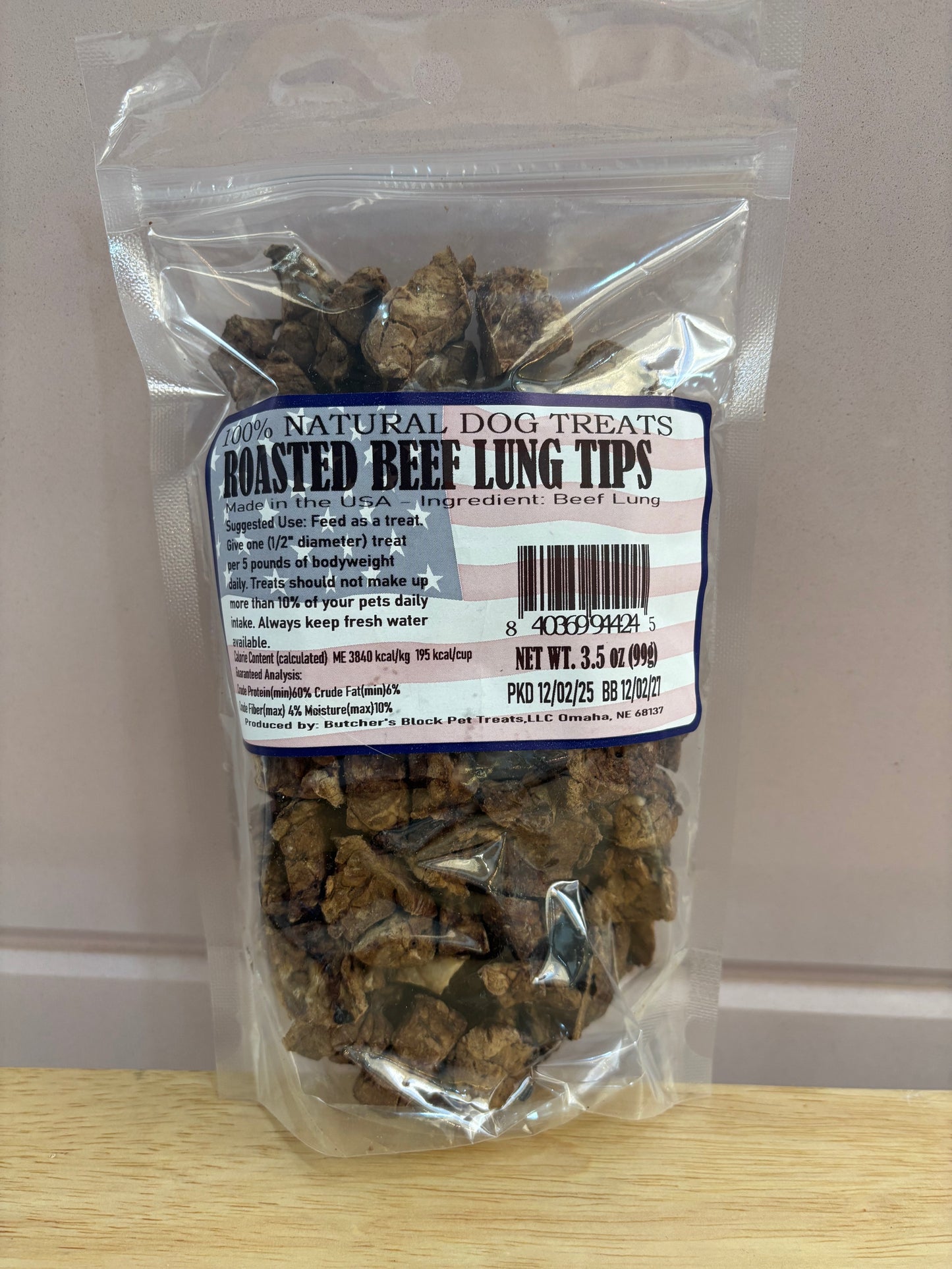 Roasted Beef Lung Tips 3.5 oz