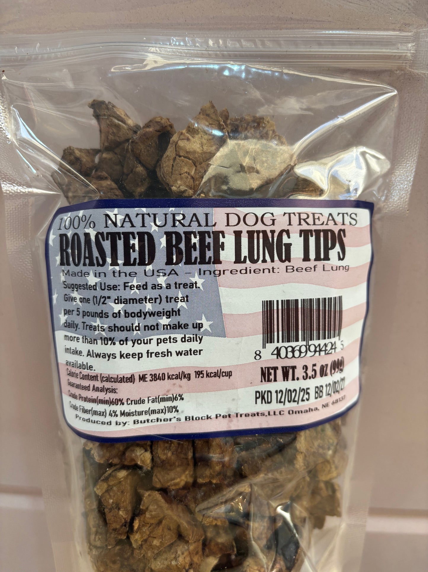 Roasted Beef Lung Tips 3.5 oz