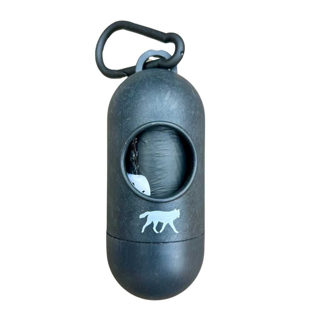 Bamboo Poop Bag Dispenser w/ 1 Compostable roll